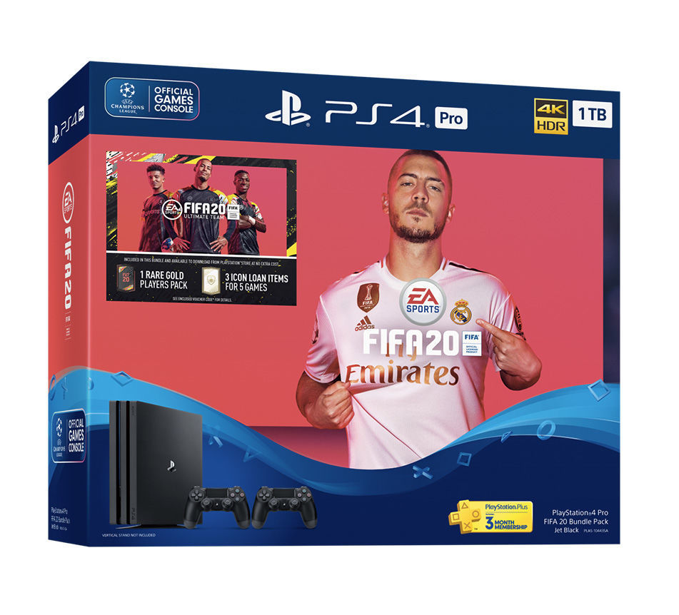 MAXPLAY. Playstation 4 Pro 1TB + FIFA 20 + 2 Dualshock4 controllers